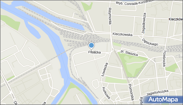 Wrocław, Flisacka, mapa Wrocławia