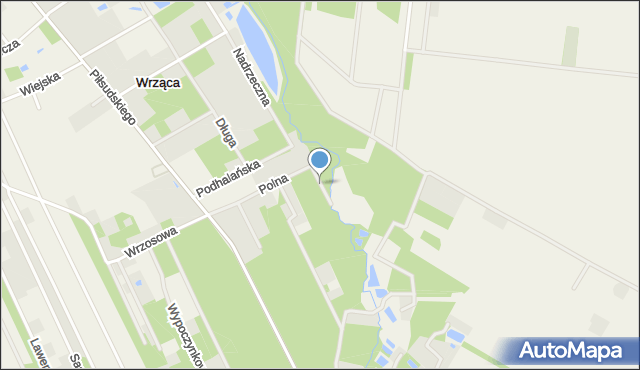 Wrząca gmina Lutomiersk, Flisaków, mapa Wrząca gmina Lutomiersk