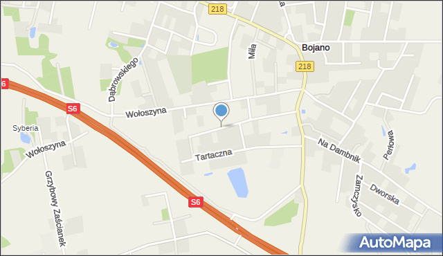 Bojano, Folwarczna, mapa Bojano