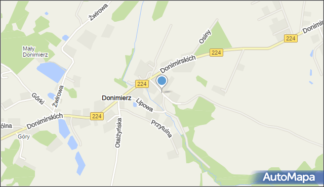 Donimierz gmina Szemud, Folwarczna, mapa Donimierz gmina Szemud