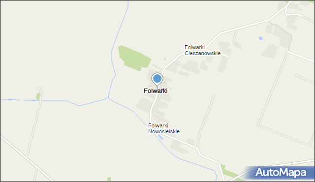 Folwarki gmina Cieszanów, Folwarki, mapa Folwarki gmina Cieszanów
