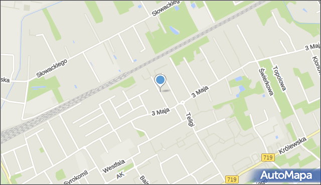 Grodzisk Mazowiecki, Forsycji, mapa Grodzisk Mazowiecki