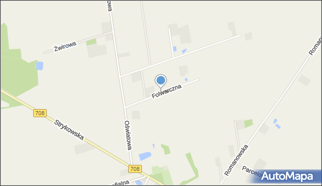 Kębliny, Folwarczna, mapa Kębliny