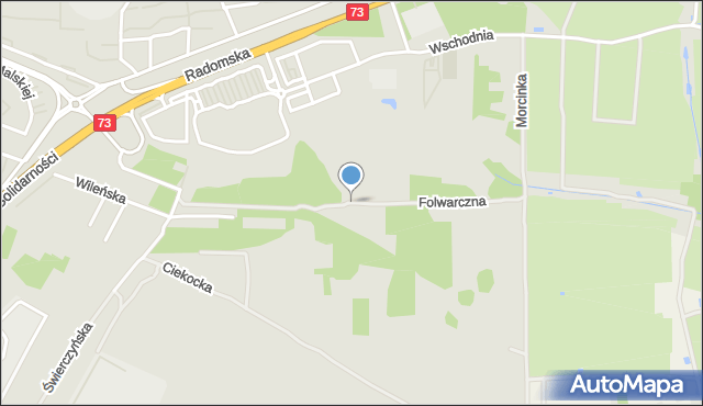 Kielce, Folwarczna, mapa Kielc