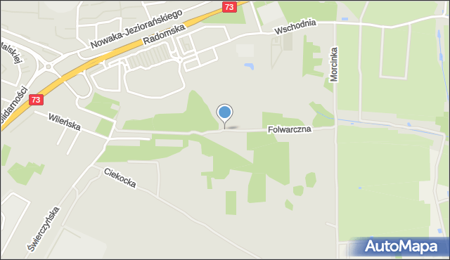 Kielce, Folwarczna, mapa Kielc