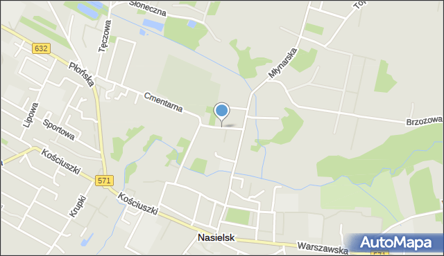 Nasielsk, Folwark, mapa Nasielsk