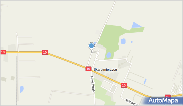 Skarbimierzyce, Folwarczna, mapa Skarbimierzyce