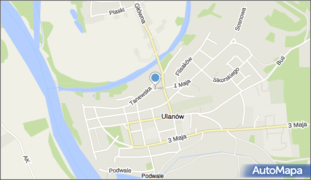 Ulanów powiat niżański, Folwarczna, mapa Ulanów powiat niżański