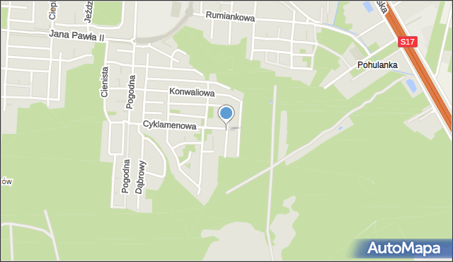 Warszawa, Forsycji, mapa Warszawy