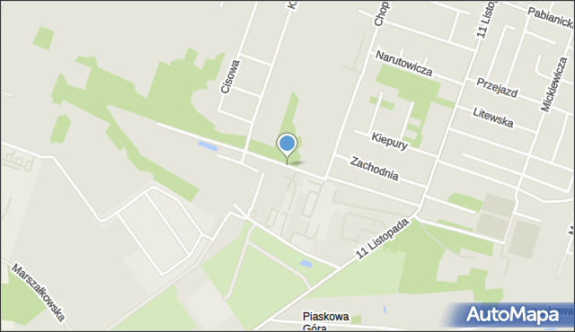 Aleksandrów Łódzki, Franciszkańska, mapa Aleksandrów Łódzki