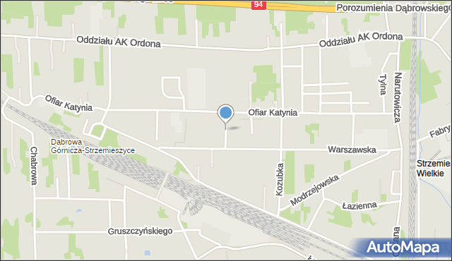 Dąbrowa Górnicza, Franciszka Żwirki i Stanisława Wigury, mapa Dąbrowa Górnicza