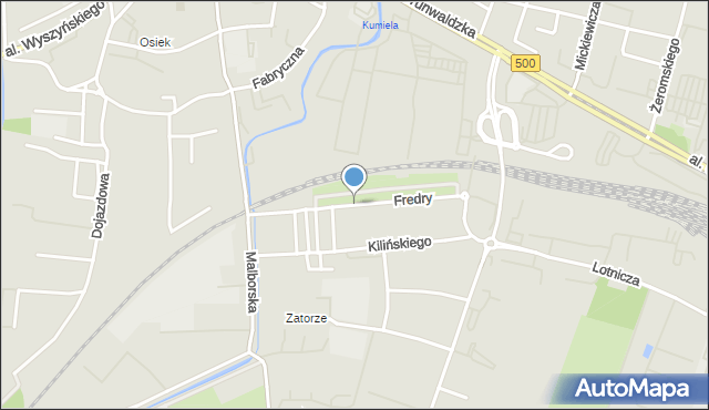 Elbląg, Fredry Aleksandra, mapa Elbląga