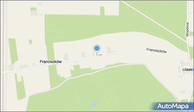 Franciszków gmina Kowiesy, Franciszków, mapa Franciszków gmina Kowiesy