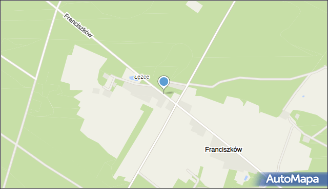 Franciszków gmina Lutomiersk, Franciszków, mapa Franciszków gmina Lutomiersk