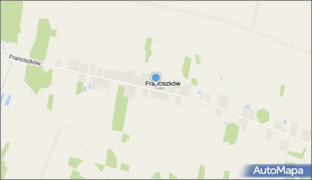 Franciszków gmina Tłuszcz, Franciszków, mapa Franciszków gmina Tłuszcz