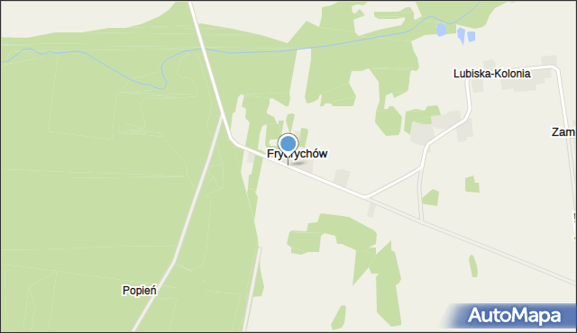 Frydrychów, Frydrychów, mapa Frydrychów