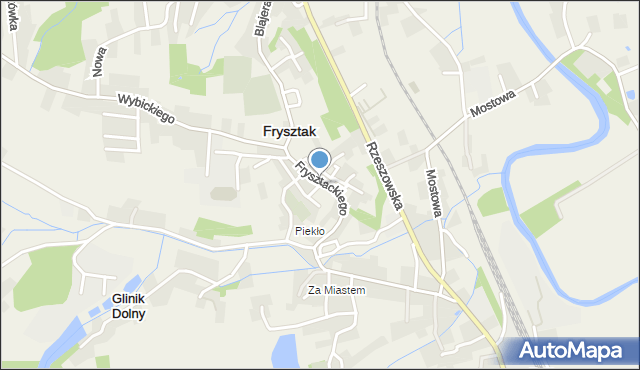 Frysztak, Frysztackiego Mikołaja, mapa Frysztak