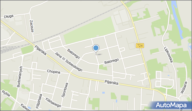 Góra Kalwaria, Franciszka Żwirki i Stanisława Wigury, mapa Góra Kalwaria