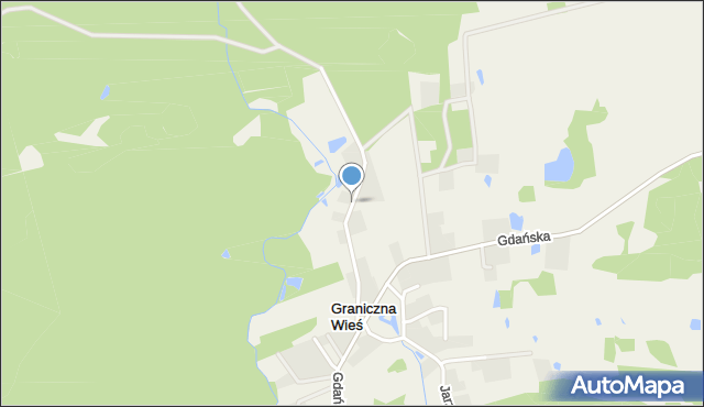 Graniczna Wieś, Frelichowskiego Stefana, ks., mapa Graniczna Wieś