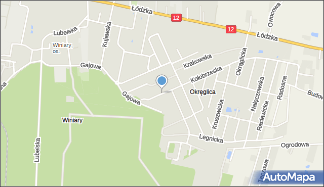 Kalisz, Fromborska, mapa Kalisza