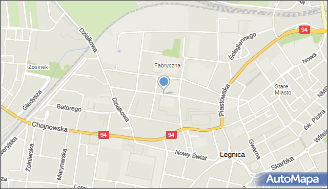 Legnica, Franciszka Żwirki i Stanisława Wigury, mapa Legnicy