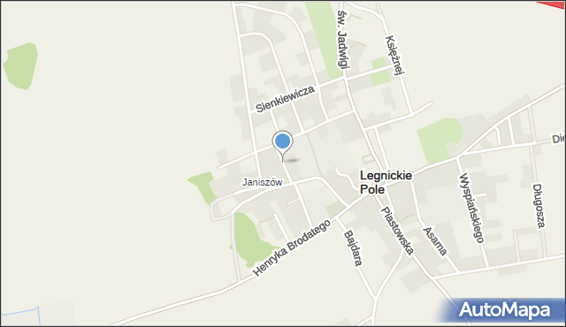 Legnickie Pole, Fredry Aleksandra, mapa Legnickie Pole
