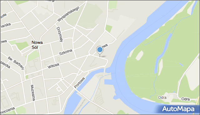 Nowa Sól, Franciszka Żwirki i Stanisława Wigury, mapa Nowa Sól