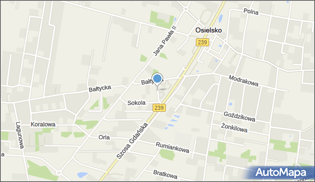 Osielsko, Fregaty, mapa Osielsko