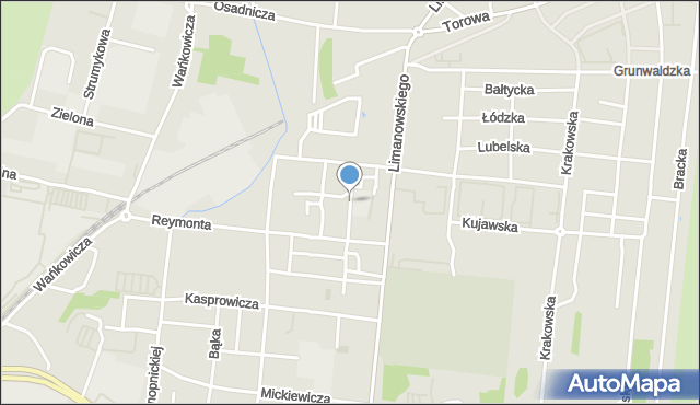 Ostrów Wielkopolski, Frycza-Modrzewskiego Andrzeja, mapa Ostrów Wielkopolski