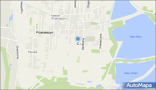 Przecieszyn, Fredry Aleksandra, mapa Przecieszyn