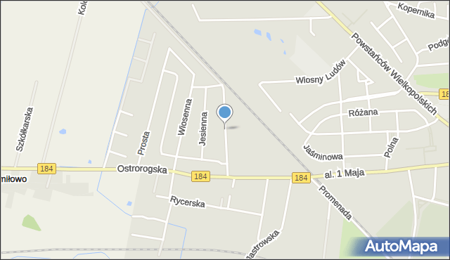Szamotuły, Franciszka Żwirki i Stanisława Wigury, mapa Szamotuły