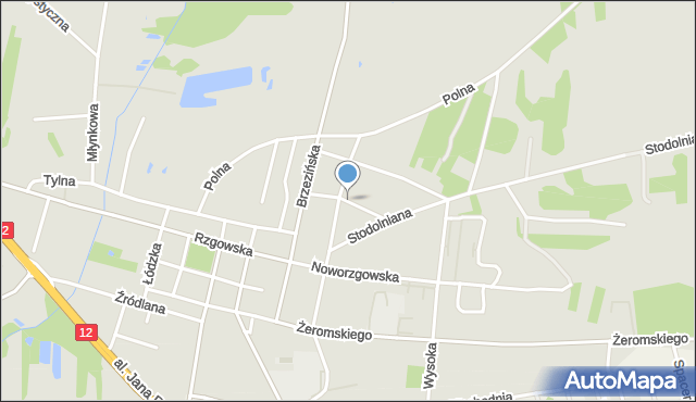 Tuszyn powiat łódzki wschodni, Franciszka Żwirki i Stanisława Wigury, mapa Tuszyn powiat łódzki wschodni