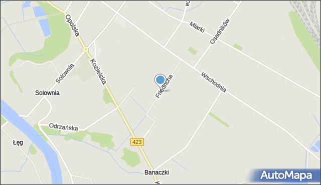 Zdzieszowice, Friedricha, mapa Zdzieszowice