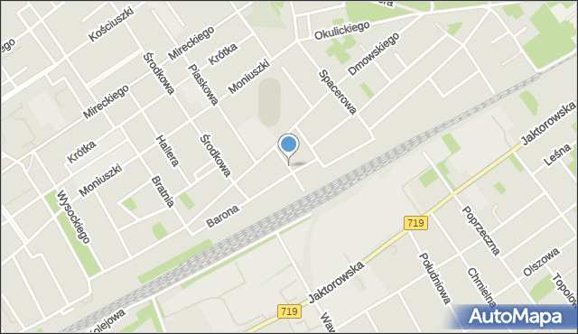 Żyrardów, Franciszka Żwirki i Stanisława Wigury, mapa Żyrardów