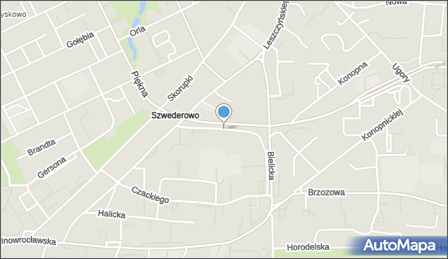 Bydgoszcz, Gackowskiego Teofila, mapa Bydgoszczy