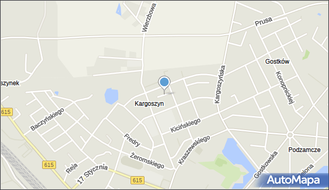 Ciechanów, Gałczyńskiego Konstantego Ildefonsa, mapa Ciechanów
