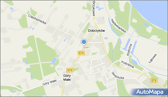 Dobrzyków, Gąbińska, mapa Dobrzyków