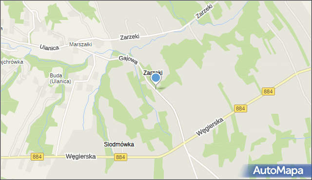 Dynów, Gajowa, mapa Dynów