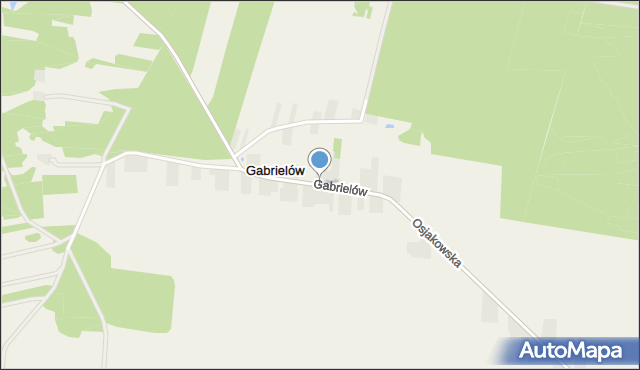 Gabrielów gmina Osjaków, Gabrielów, mapa Gabrielów gmina Osjaków