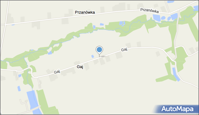 Gaj gmina Brzeziny, Gaj, mapa Gaj gmina Brzeziny
