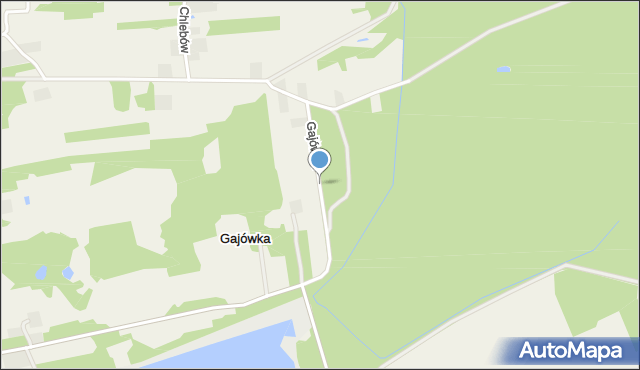 Gajówka gmina Przykona, Gajówka, mapa Gajówka gmina Przykona