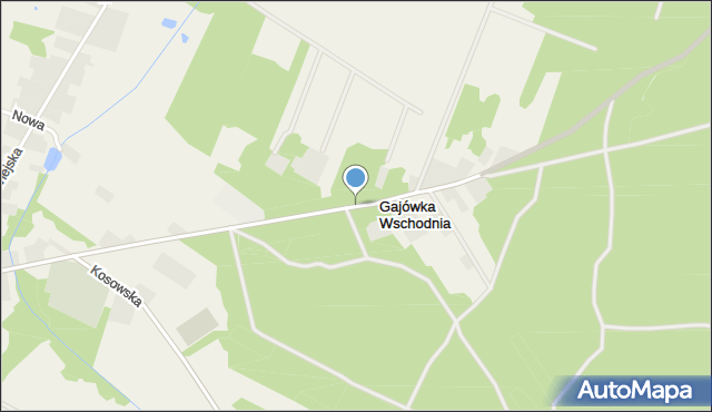 Gajówka Wschodnia, Gajówka Wschodnia, mapa Gajówka Wschodnia