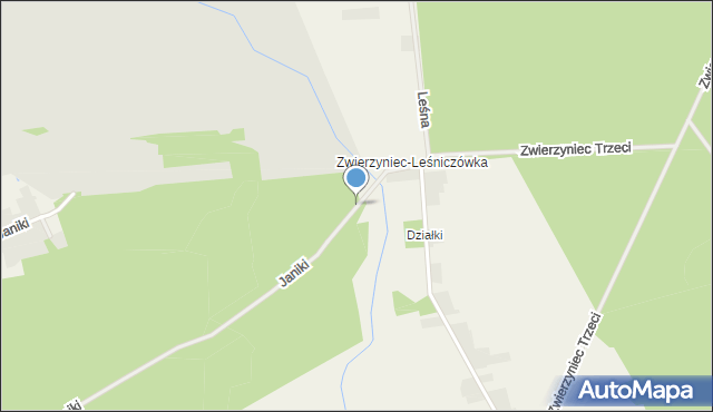 Gajówka Zwierzyniec, Gajówka Zwierzyniec, mapa Gajówka Zwierzyniec