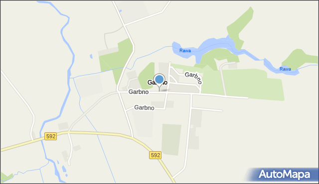 Garbno gmina Korsze, Garbno, mapa Garbno gmina Korsze