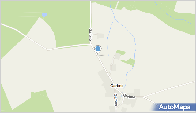 Garbno gmina Polanów, Garbno, mapa Garbno gmina Polanów