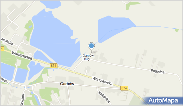 Garbów powiat lubelski, Garbów Drugi, mapa Garbów powiat lubelski