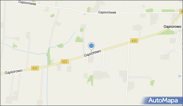 Gąsiorowo gmina Świercze, Gąsiorowo, mapa Gąsiorowo gmina Świercze