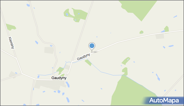 Gaudyny, Gaudyny, mapa Gaudyny