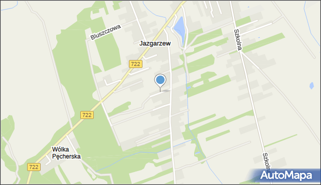 Jazgarzew, Gajowa, mapa Jazgarzew