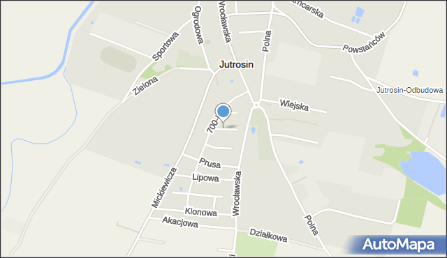 Jutrosin powiat rawicki, Gawrońskiego Jana, dr., mapa Jutrosin powiat rawicki